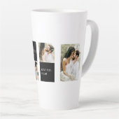 Collage Couple Foto | Valentijn Cadeau Latte Mok (Rechterhoek)