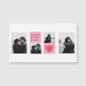Collage Couple Foto | Valentijns roze en rood hart (Voorkant)
