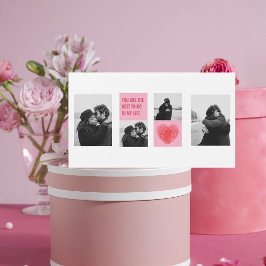 Collage Couple Foto | Valentijns roze en rood hart