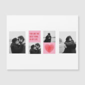 Collage Couple Foto | Valentijns roze en rood hart (Voorkant)