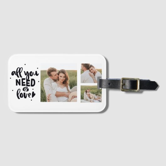 Collage Couple Photo en alles wat u nodig hebt is Bagagelabel (Voorkant (horizontaal))