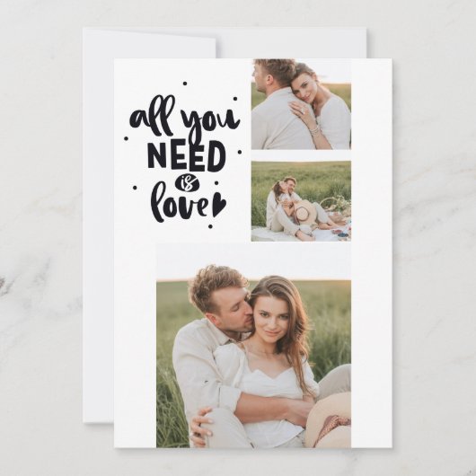 Collage Couple Photo en alles wat u nodig hebt is Feestdagenkaart (Voorkant)