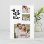 Collage Couple Photo en alles wat u nodig hebt is Feestdagenkaart (Staand voorkant)