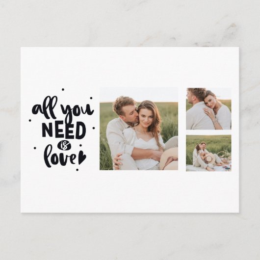 Collage Couple Photo en alles wat u nodig hebt is  Feestdagenkaart (Voorkant)