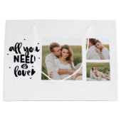 Collage Couple Photo en alles wat u nodig hebt is Groot Cadeauzakje (Voorkant)