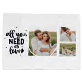 Collage Couple Photo en alles wat u nodig hebt is Groot Cadeauzakje (Achterkant)