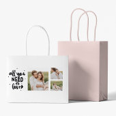 Collage Couple Photo en alles wat u nodig hebt is Groot Cadeauzakje