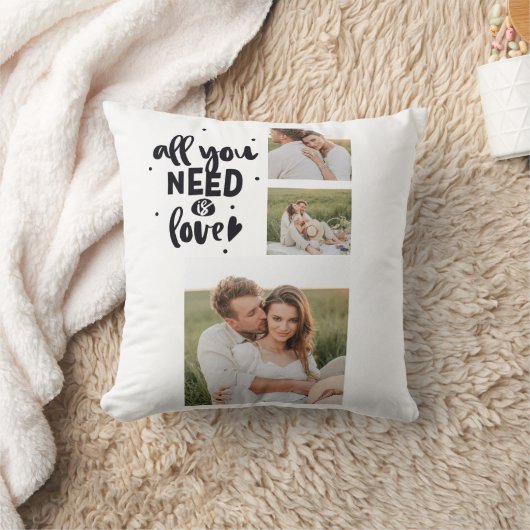 Collage Couple Photo en alles wat u nodig hebt is  Kussen (Deken)