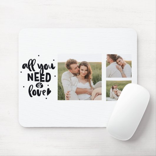 Collage Couple Photo en alles wat u nodig hebt is Muismat (Met muis)