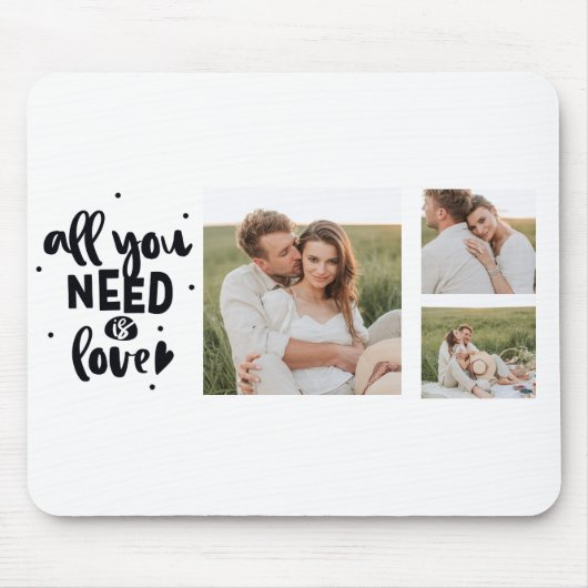 Collage Couple Photo en alles wat u nodig hebt is Muismat (Voorkant)