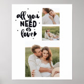 Collage Couple Photo en alles wat u nodig hebt is  Poster (Voorkant)