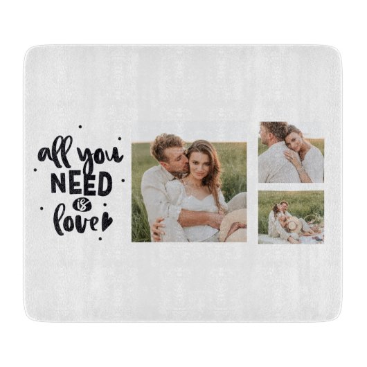 Collage Couple Photo en alles wat u nodig hebt is  Snijplank (Voorkant)