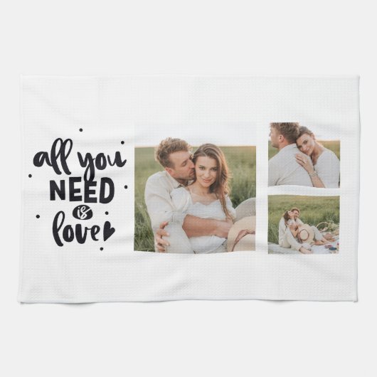 Collage Couple Photo en alles wat u nodig hebt is Theedoek (Horizontaal)