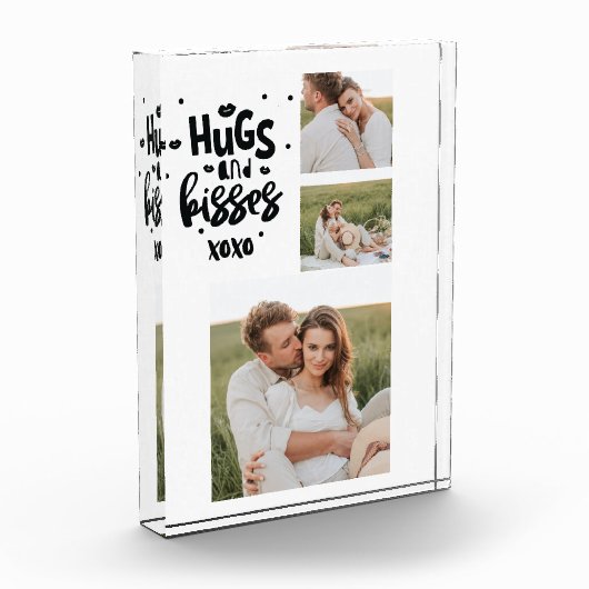 Collage Couple Photo & Hugs and Kisses Phrase Love Fotoblokken (Links)