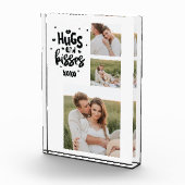 Collage Couple Photo & Hugs and Kisses Phrase Love Fotoblokken (Rechts)