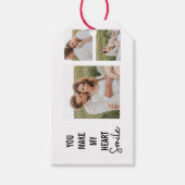 Collage Couple Photo & Lovely Romantic Quote Cadeaulabel (Voorkant)