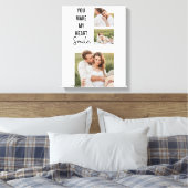 Collage Couple Photo & Lovely Romantic Quote Canvas Afdruk (Insitu (Slaapkamer))