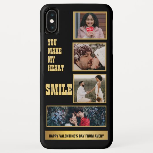 Collage Couple Photo & Lovely Romantic Quote Case-Mate iPhone Case (Achterkant)