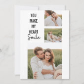 Collage Couple Photo & Lovely Romantic Quote Feestdagenkaart (Voorkant)