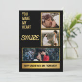 Collage Couple Photo & Lovely Romantic Quote Kaart (Staand voorkant)