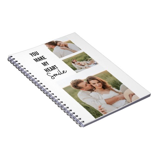 Collage Couple Photo & Lovely Romantic Quote Notitieboek (Rechterzijde)