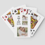 Collage Couple Photo & Lovely Romantic Quote Pokerkaarten (Achterkant)