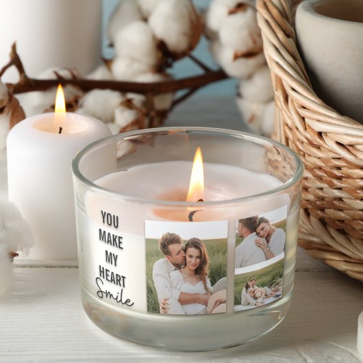 Collage Couple Photo & Lovely Romantic Quote Rechthoekige Sticker