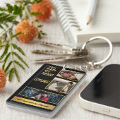 Collage Couple Photo & Lovely Romantic Quote Sleutelhanger (Voorkant Rechts)