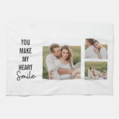 Collage Couple Photo & Lovely Romantic Quote Theedoek (Horizontaal)