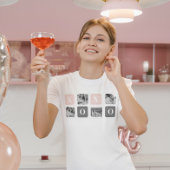 Collage Couple Photo & Pastel Pink & Gray XOXO T-shirt