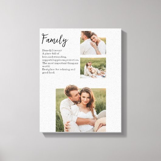 Collage Couple Photo & Romantic Family Gift Canvas Afdruk (Voorkant)