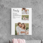 Collage Couple Photo & Romantic Family Gift Canvas Afdruk<br><div class="desc">Collage Couple Photo & Romantic Family Gift</div>