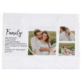 Collage Couple Photo & Romantic Family Gift Groot Cadeauzakje (Achterkant)