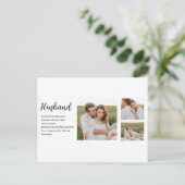 Collage Couple Photo & Romantic Husband Love Gift Feestdagenkaart (Staand voorkant)