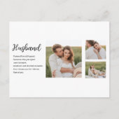 Collage Couple Photo & Romantic Husband Love Gift Feestdagenkaart (Voorkant)