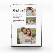 Collage Couple Photo & Romantic Husband Love Gift Fotoblokken (Voorkant)
