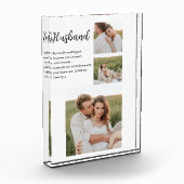 Collage Couple Photo & Romantic Husband Love Gift Fotoblokken (Links)