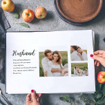 Collage Couple Photo & Romantic Husband Love Gift Gelamineerde Placemat<br><div class="desc">Collage Couple Photo & Romantic Husband Love Gift</div>