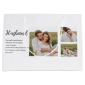 Collage Couple Photo & Romantic Husband Love Gift Groot Cadeauzakje (Voorkant)