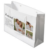 Collage Couple Photo & Romantic Husband Love Gift Groot Cadeauzakje (Voorkant Gekanteld)