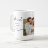 Collage Couple Photo & Romantic Husband Love Gift Koffiemok (Voorkant links)