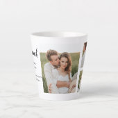 Collage Couple Photo & Romantic Husband Love Gift Latte Mok (Voorkant)