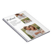 Collage Couple Photo & Romantic Husband Love Gift Notitieboek (Rechterzijde)