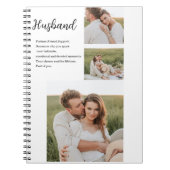 Collage Couple Photo & Romantic Husband Love Gift Notitieboek (Voorkant)