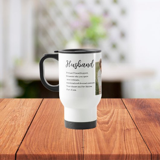 Collage Couple Photo & Romantic Husband Love Gift Reisbeker