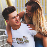 Collage Couple Photo & Romantic Husband Love Gift T-shirt<br><div class="desc">Collage Couple Photo & Romantic Husband Love Gift</div>