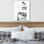 Collage Couple Photo & Romantic Quote Love you can Canvas Afdruk (Insitu (Slaapkamer))