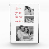 Collage Couple Photo & Romantic Quote Love You Fotoblokken (Voorkant)