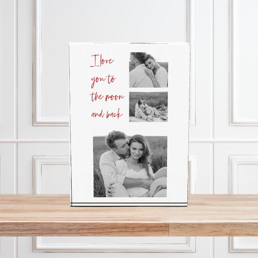 Collage Couple Photo & Romantic Quote Love You Fotoblokken