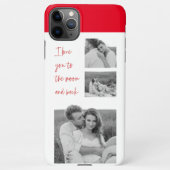 Collage Couple Photo & Romantic Quote Love You iPh iPhone Hoesje (Achterkant)